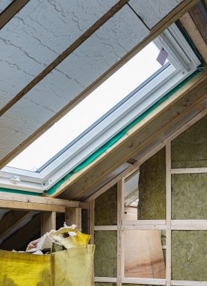 unfinished residential loft conversion